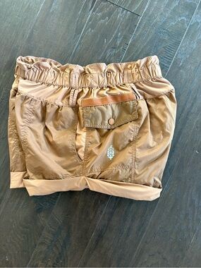 FP Movement by Free People Tan Elastic-Waist Utility Shorts